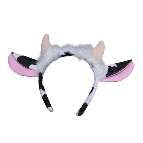 Kids Cow Costume Headband with Pink Ears - Picture 1 of 2